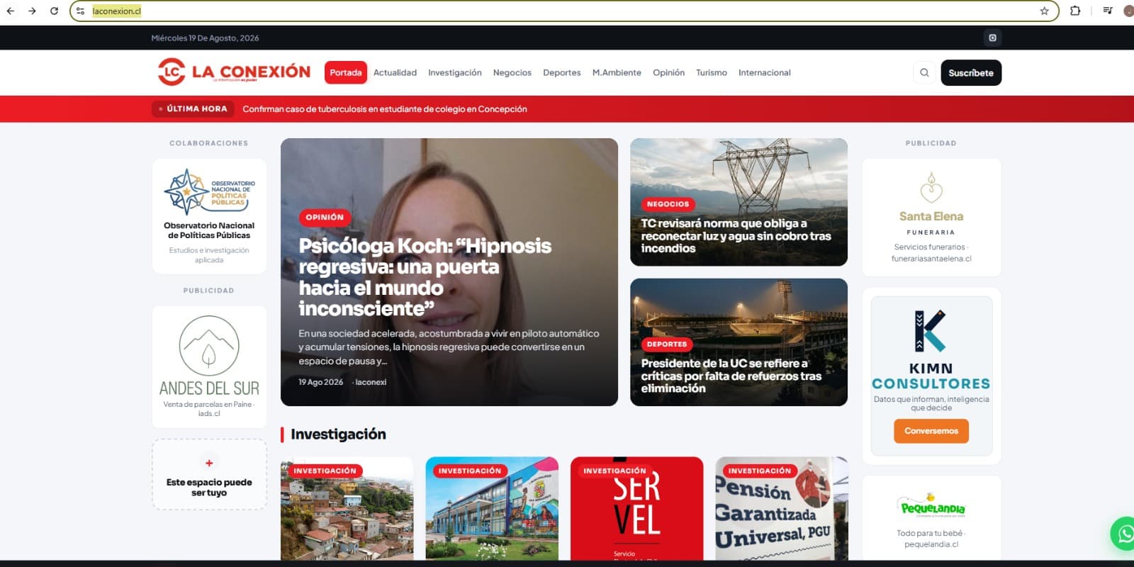 Portada de columna en medios